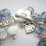 Pale Blue Bracelet, Blue And Silver Bracelet,..